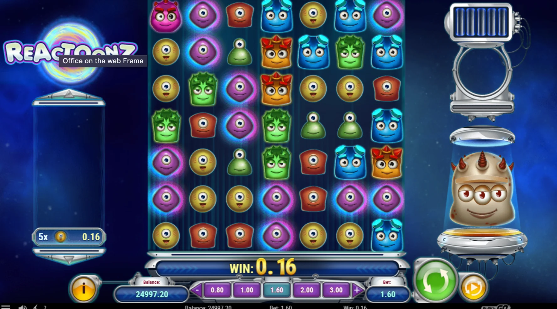 Reactoonz-peli Reactoonz